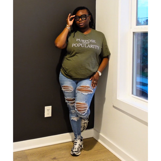 POP Statement Tee- Sage